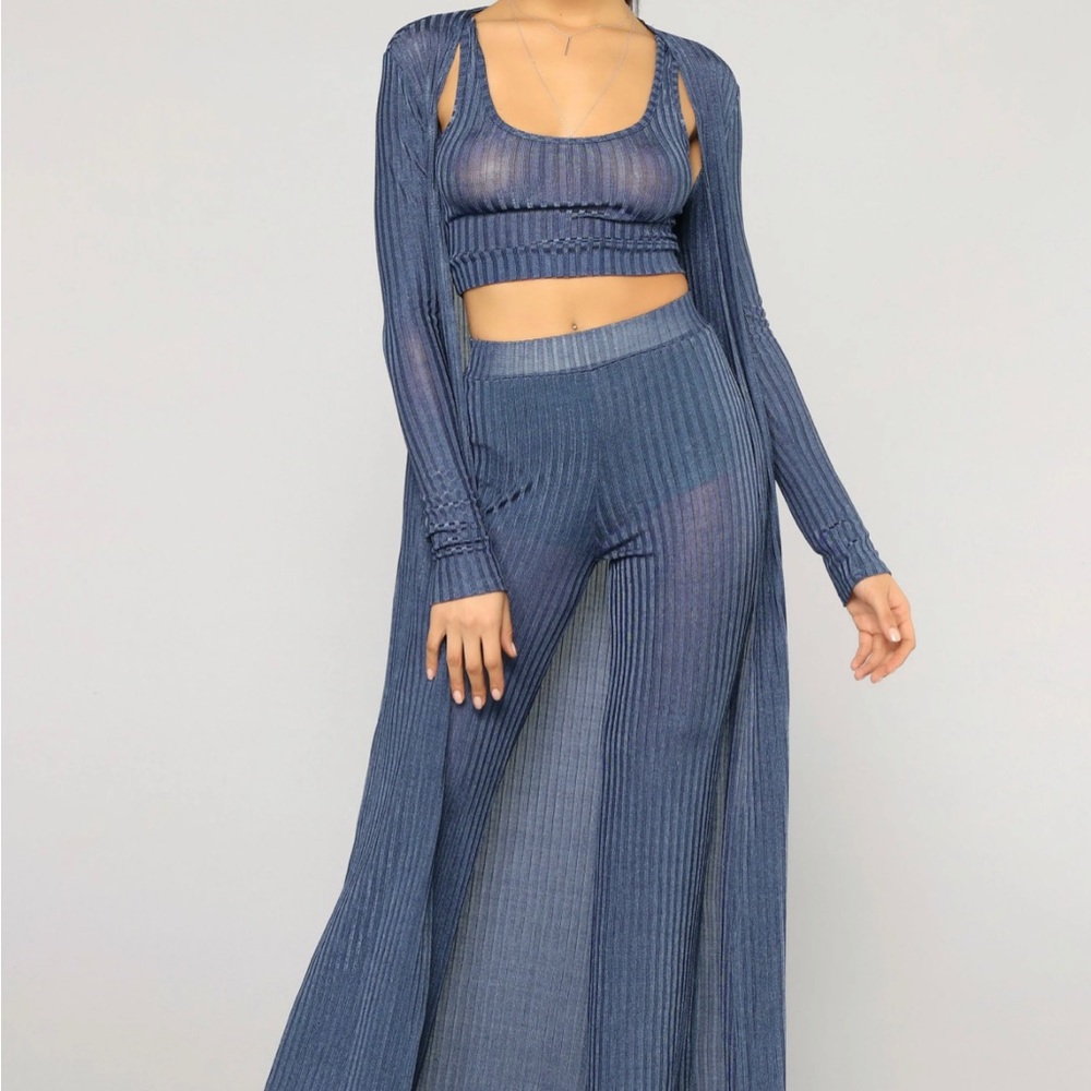 Three Piece Navy Lounge Set